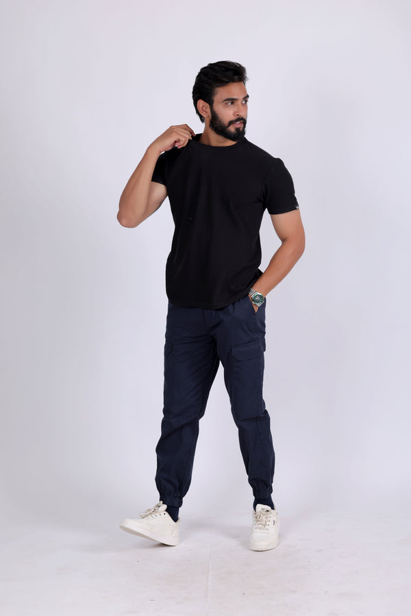 Zurich Cotton Jogger - Navy Blue