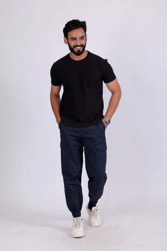 Zurich Cotton Jogger - Navy Blue